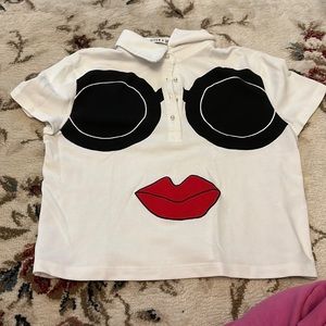 Alice and olivia Stace face collared shirt